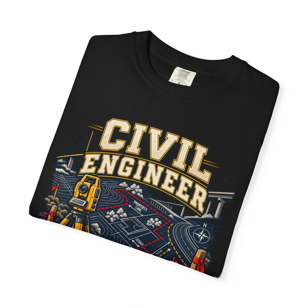 Civil Engineer T‑Shirt — “Of Course I Have Boundary Issues” Surveying Design